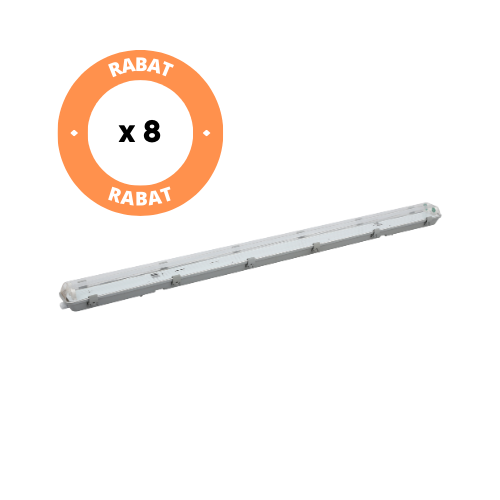 8 x LED Industriarmatur - 150cm - Inkl. Rr - IP65