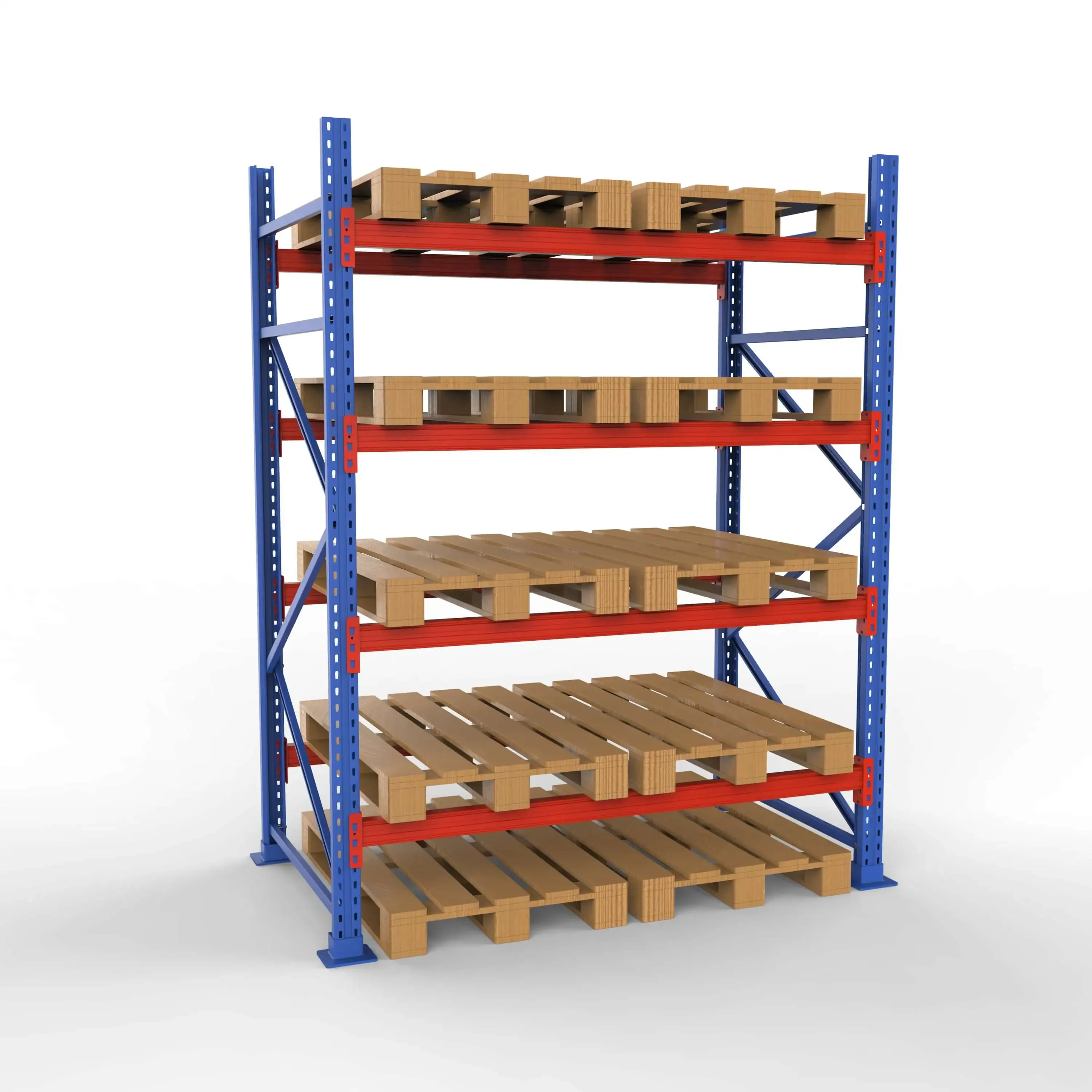 Komplet Pallereol - 1 Fag 4 Lag - 180cm Vanger - H�jde: 250cm