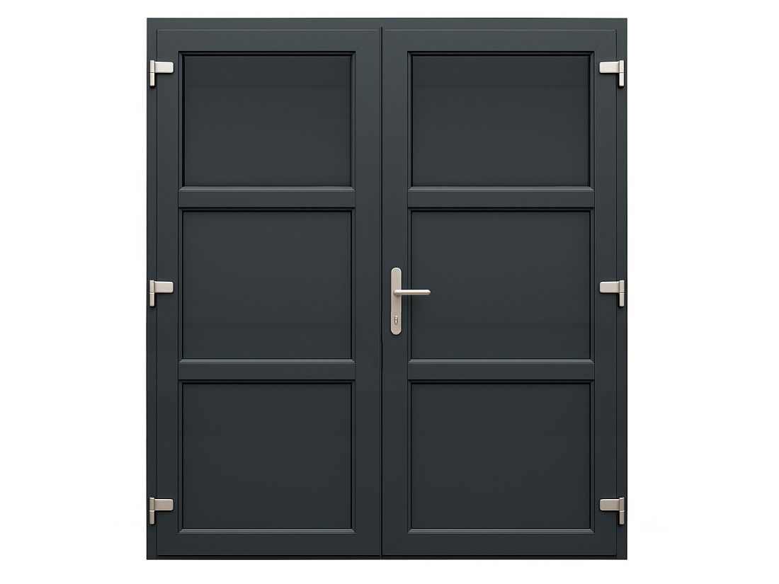 Plast Dobbeltd�r - Antracit Panel 200 x 200