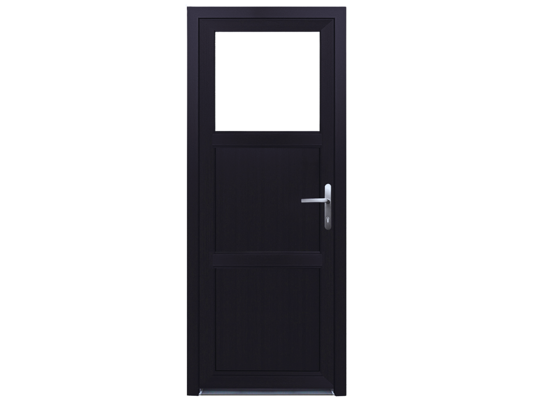 Plast Facaded�r - Sort - Klart Glas 100 x 210
