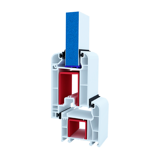 Förrdsdörrar PVC - Frostat Glas - spröjs  90 x 210