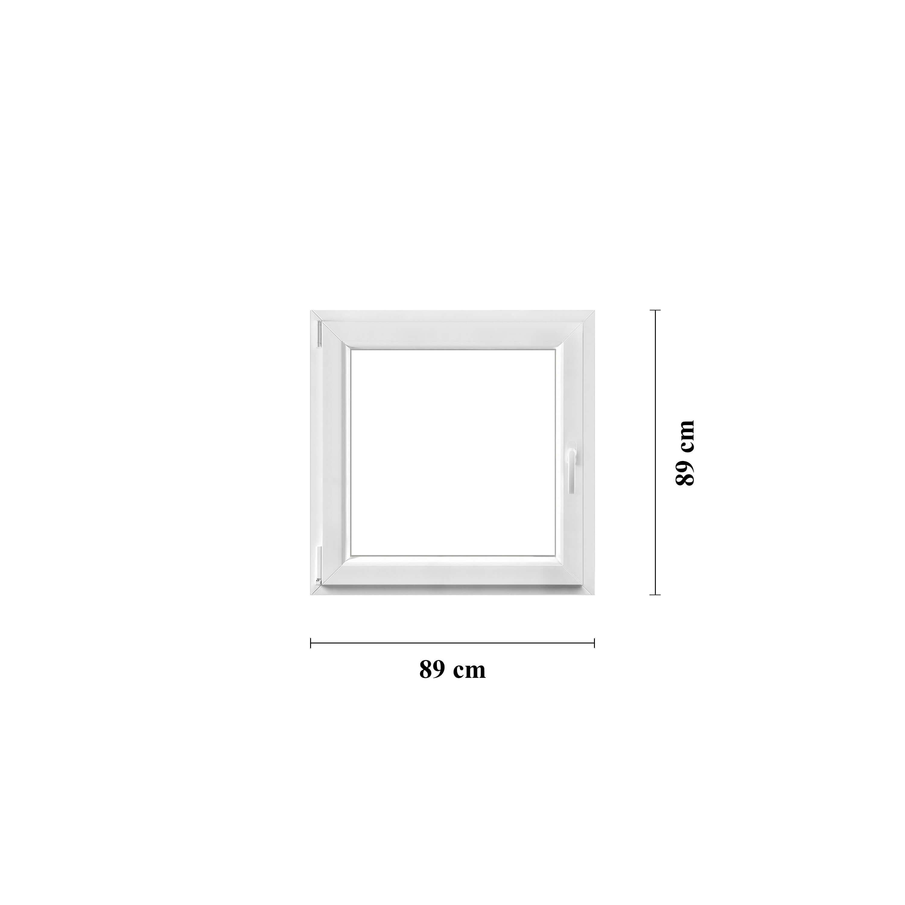 Dreh Kipp fnster PVC.  89 x 89 cm