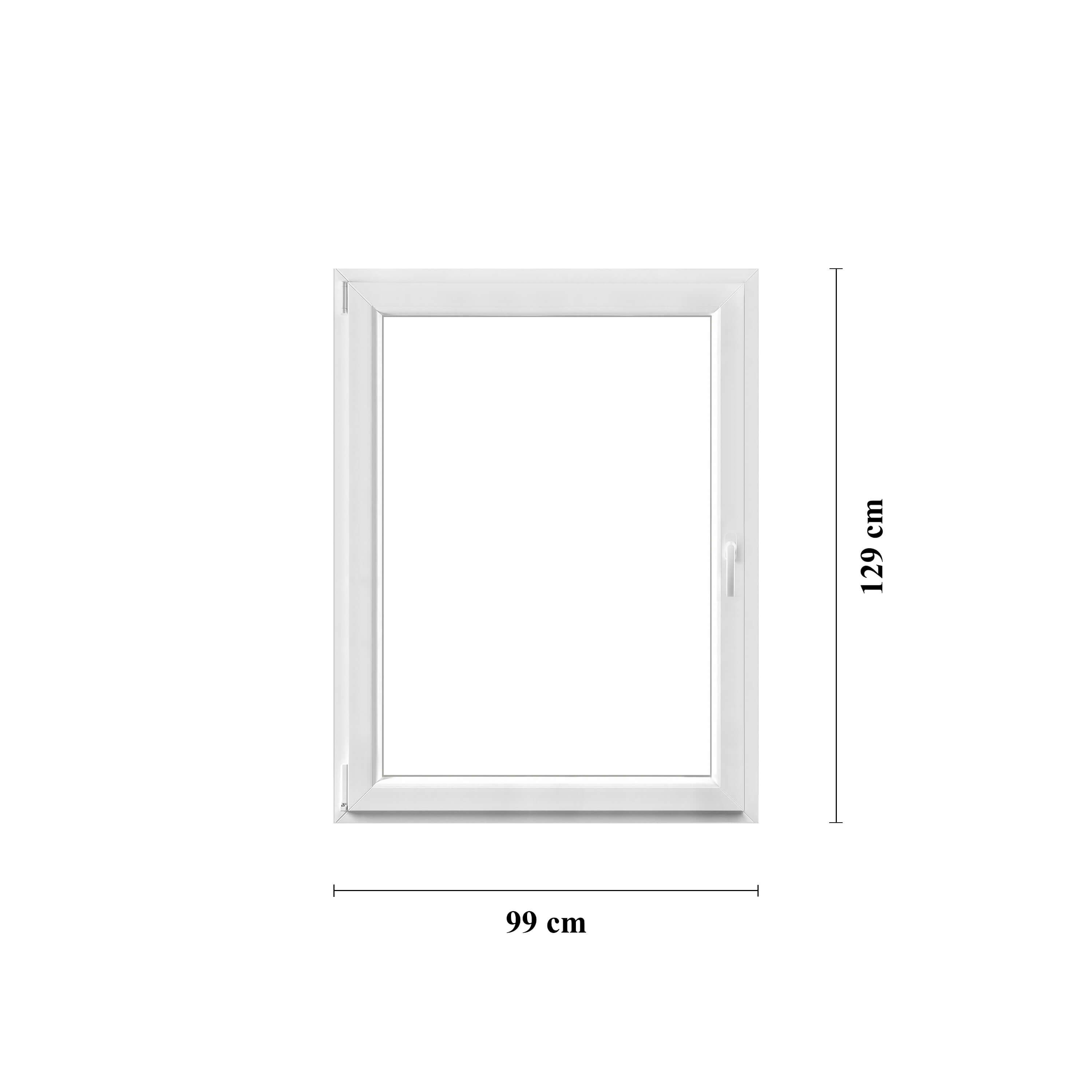 Dreh Kipp fönster PVC.  99 x 129 cm