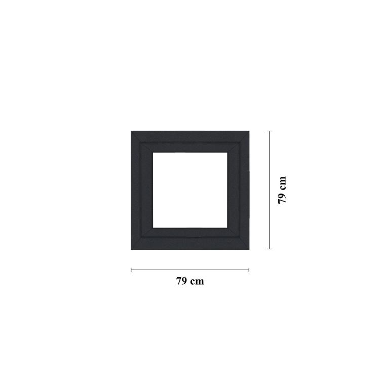 Dreh Kipp fönster PVC - Antracit  79 x 79 cm
