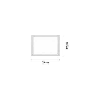 Fast f&ouml;nster PVC 79 x 59 cm