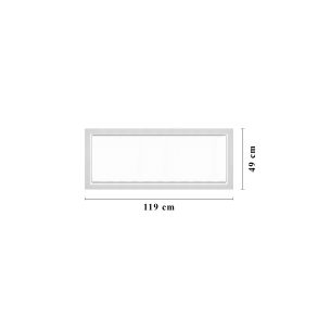 Fast f&ouml;nster PVC 119 x 49 cm