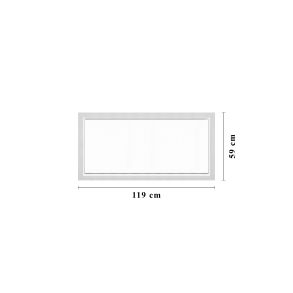 Fast f&ouml;nster PVC 119 x 59 cm