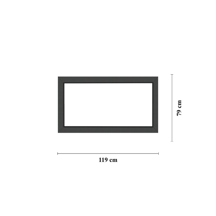Fast fönster PVC Antracit 119 x 79 cm