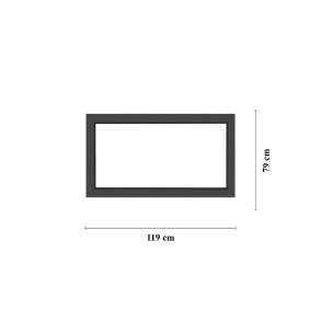 Fast f&ouml;nster PVC Antracit 119 x 79 cm