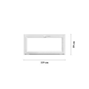 Bottenh&auml;ngt f&ouml;nster PVC 119 x 59 cm