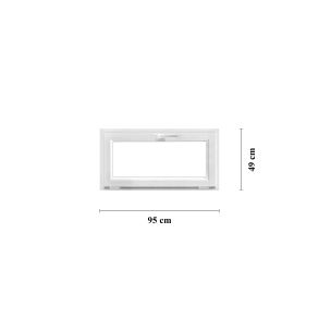 Bottenh&auml;ngt f&ouml;nster PVC  95 x 49 cm