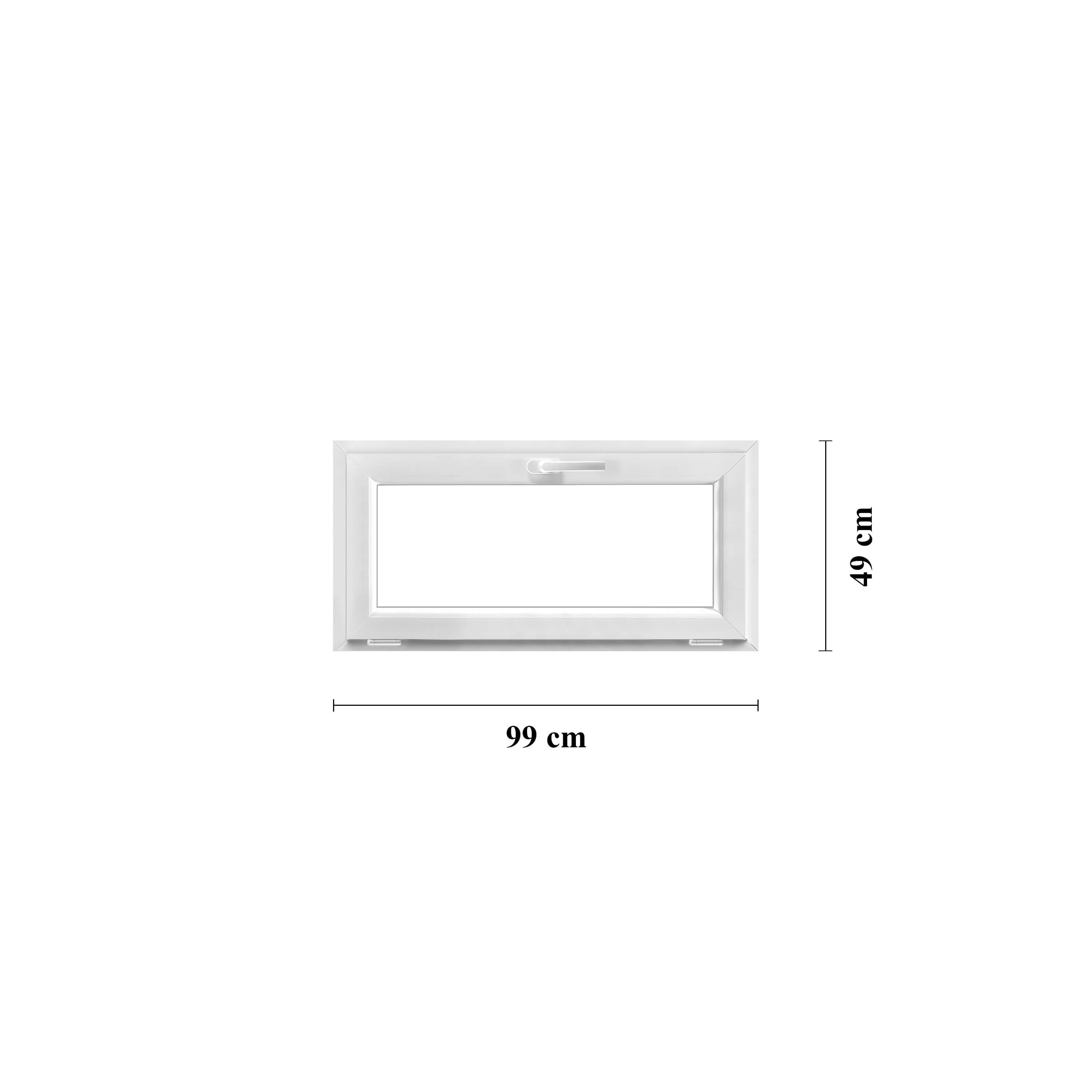 Bottenhängt fönster PVC  99 x 49 cm