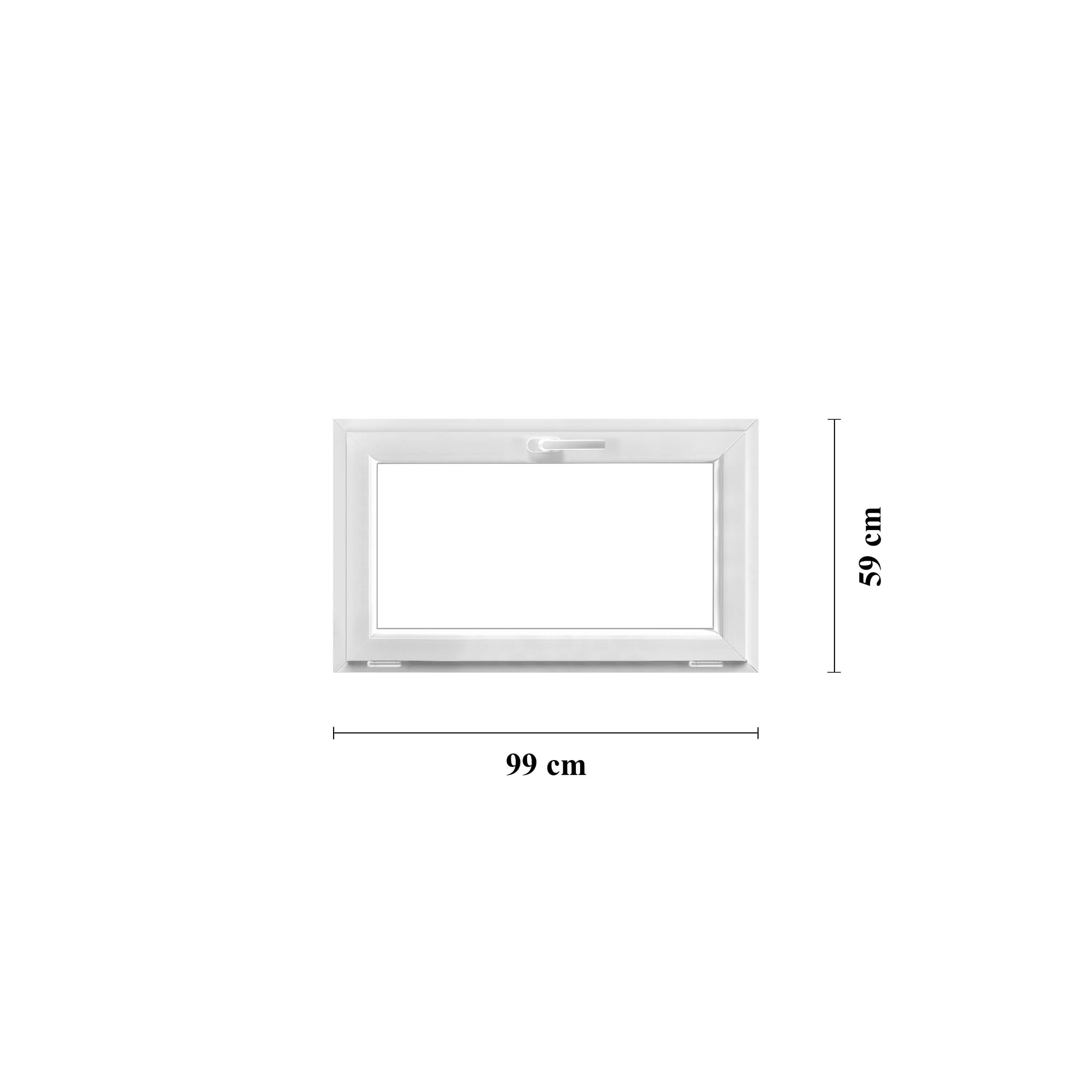 Bottenhängt fönster PVC  99 x 59 cm