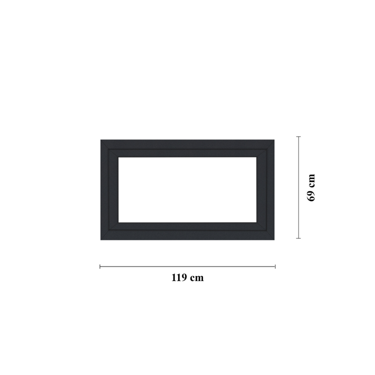 Bottenhngt fnster.  Antracit PVC  119 x 69  cm