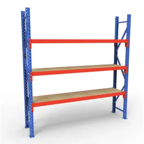 Komplet Lagerreol | 1 Fag | 3 Lag | 180cm Vanger | H�jde: 200cm | Dybde: 40cm