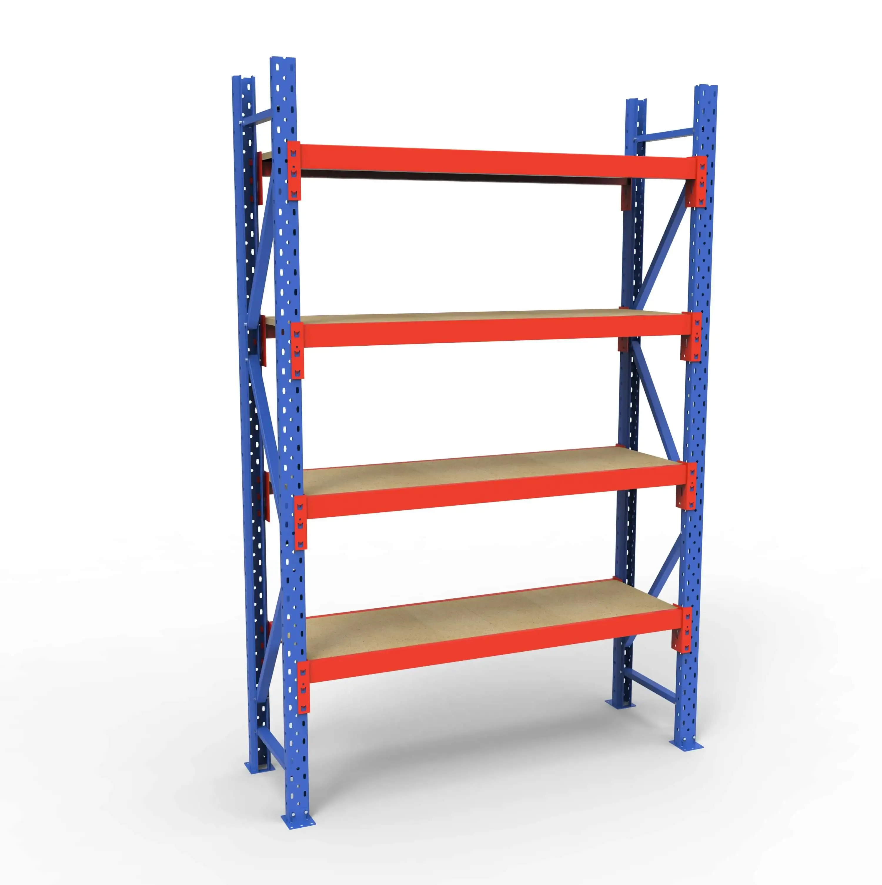 Komplet Lagerreol | 1 Fag | 4 Lag | 180cm Vanger | H�jde: 200cm | Dybde: 40cm