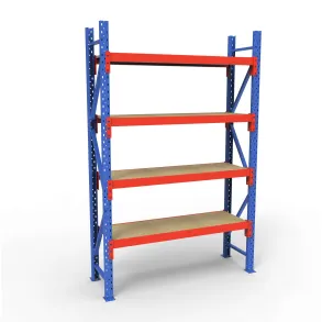 Komplet Lagerreol | 1 Fag | 4 Lag | 180cm Vanger | H�jde: 200cm | Dybde: 40cm