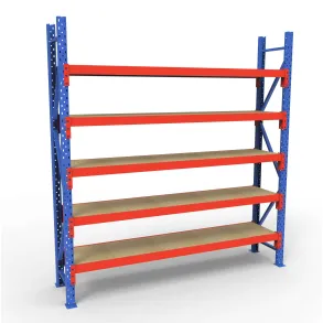 Komplet Lagerreol | 1 Fag | 5 Lag | 180cm Vanger | H�jde: 200cm | Dybde: 40cm