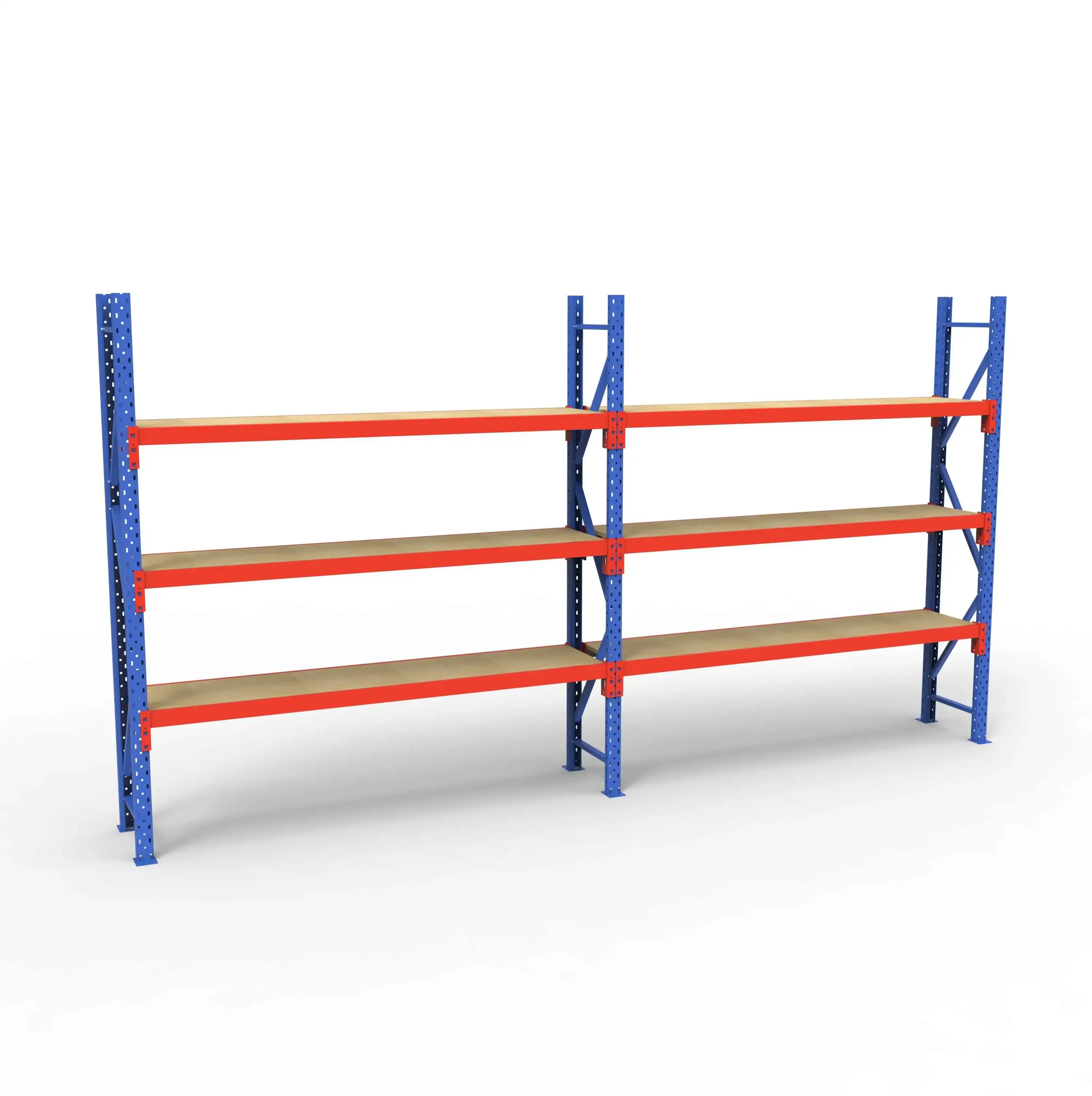Komplet Lagerreol | 2 Fag | 3 Lag | 180cm Vanger | H�jde: 200cm | Dybde: 40cm