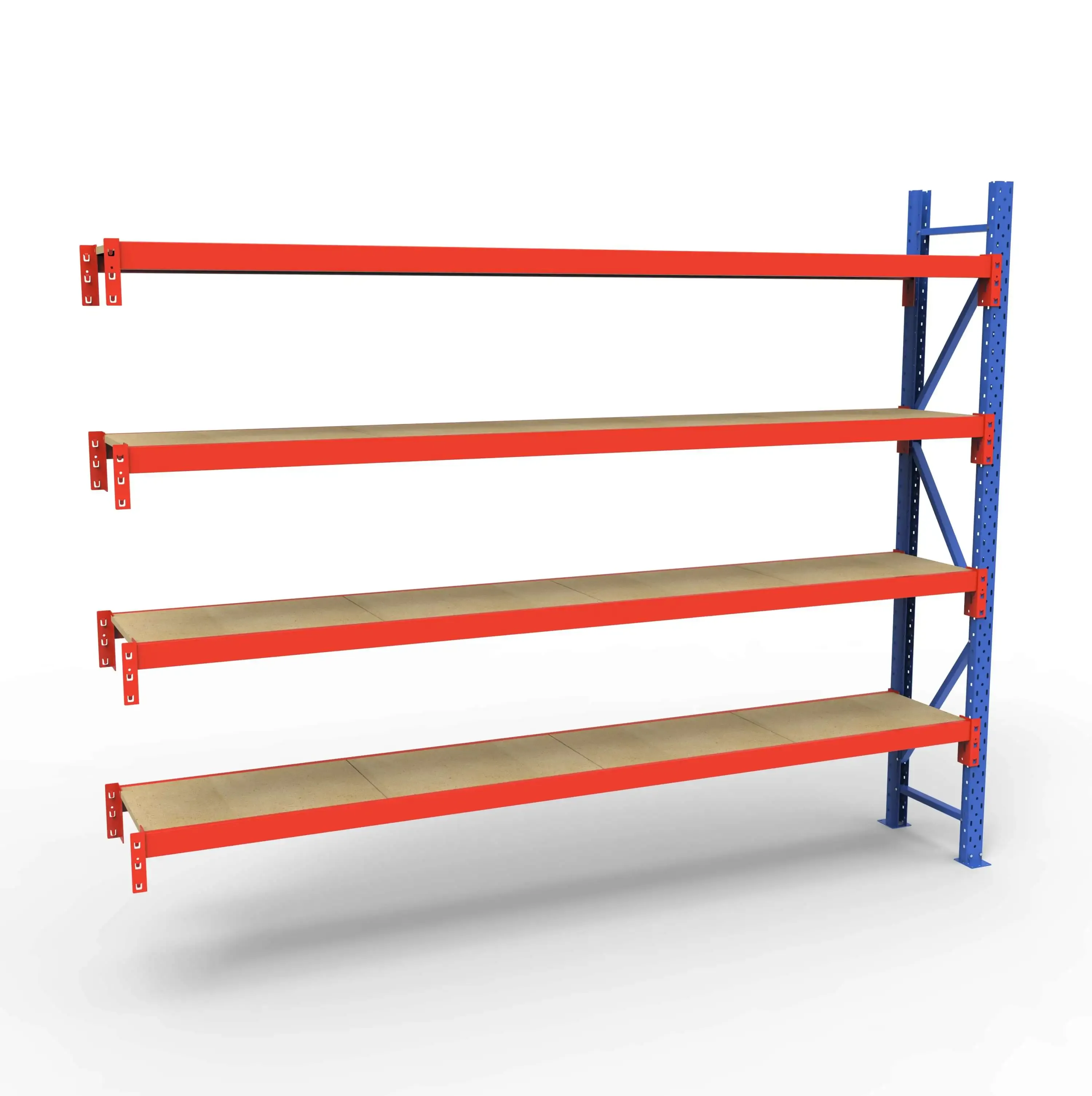 Lagerreol tilbygningsfag | 4 Lag | 240cm Vanger | H�jde: 200cm | Dybde: 40cm