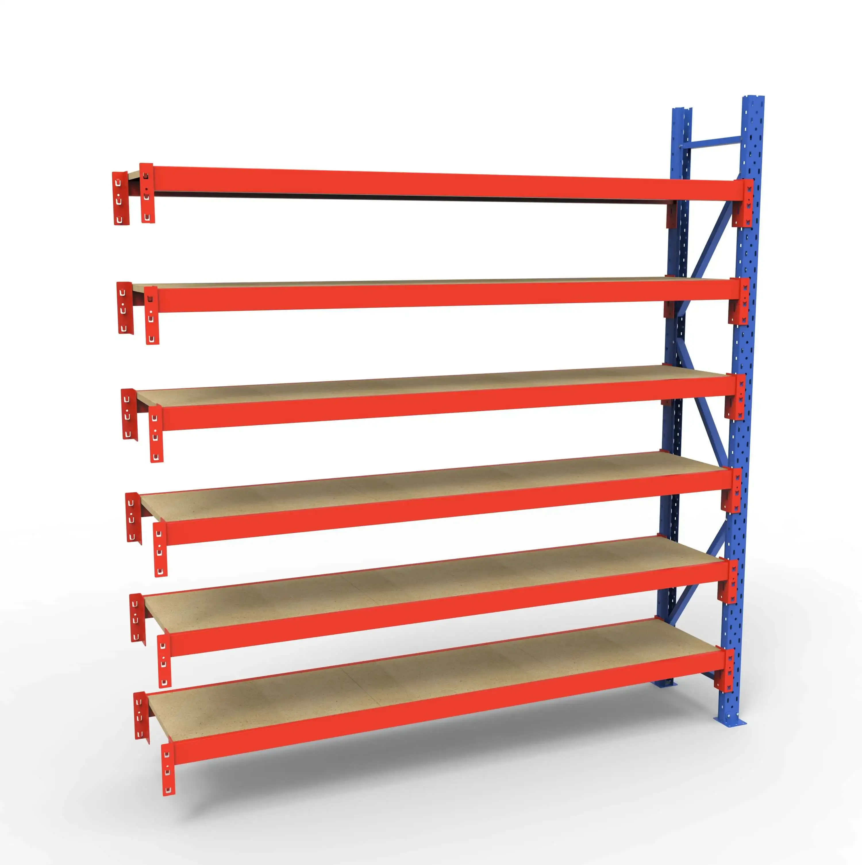 Lagerreol tilbygningsfag | 6 Lag | 180cm Vanger | H�jde: 200cm | Dybde: 40cm