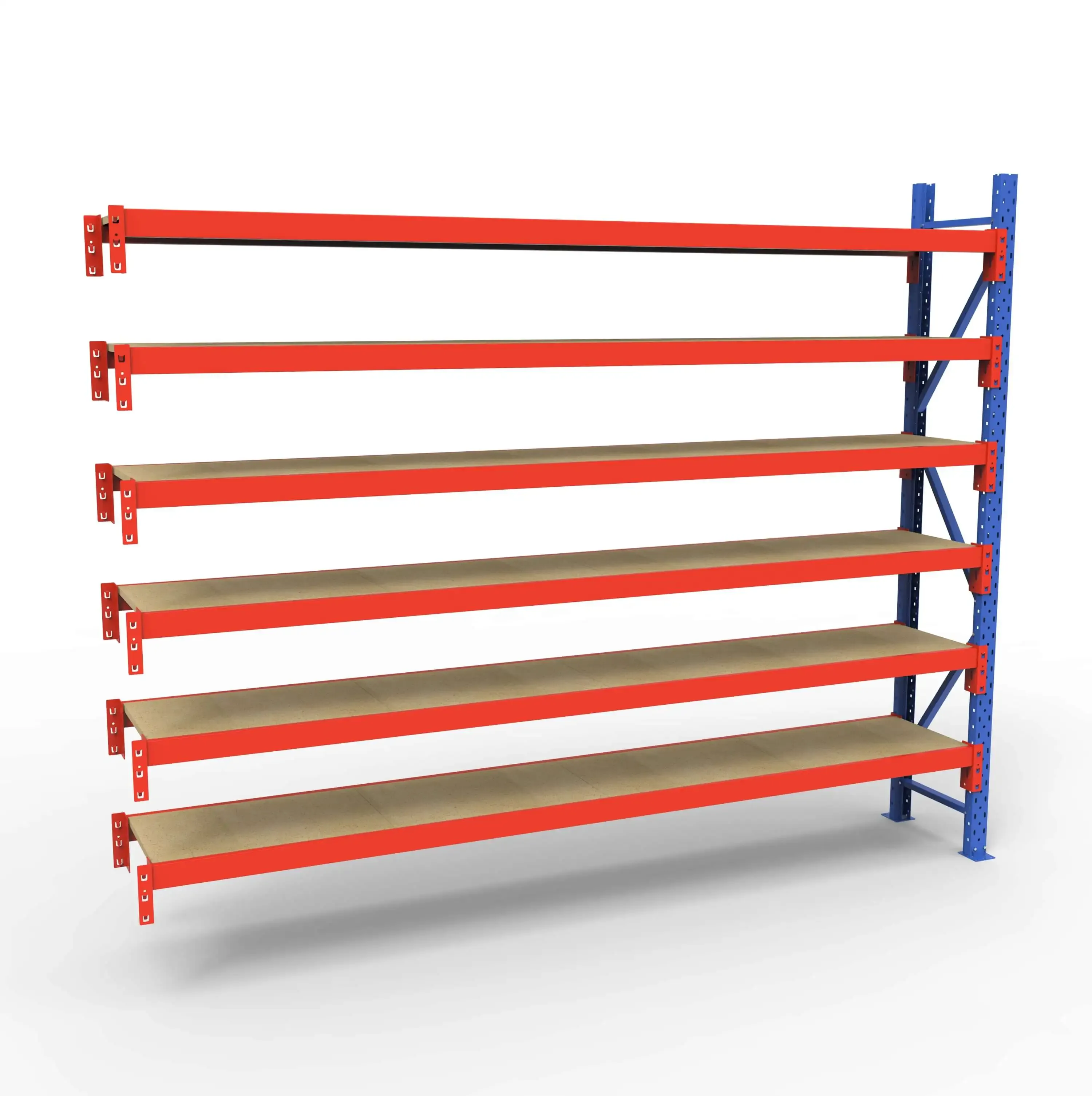 Lagerreol tilbygningsfag | 6 Lag | 240cm Vanger | H�jde: 200cm | Dybde: 40cm