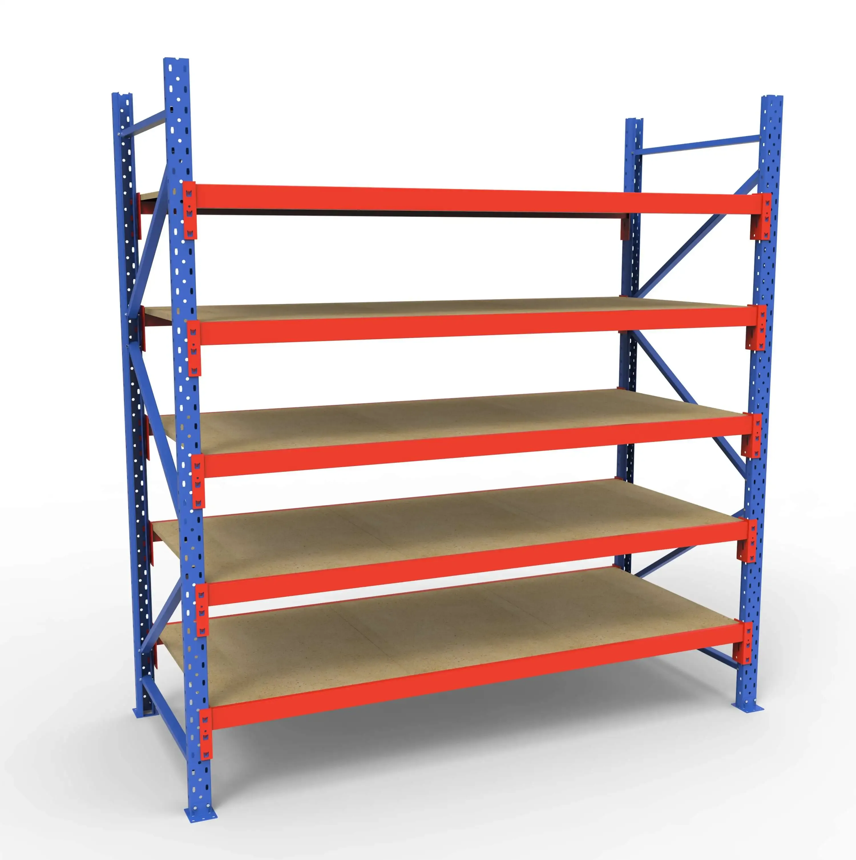 Komplet Lagerreol | 1 Fag | 5 Lag | 180cm Vanger | H�jde: 200cm | Dybde: 80cm