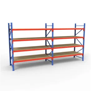 Komplet Lagerreol | 2 Fag | 4 Lag | 180cm Vanger | H�jde: 200cm | Dybde: 80cm
