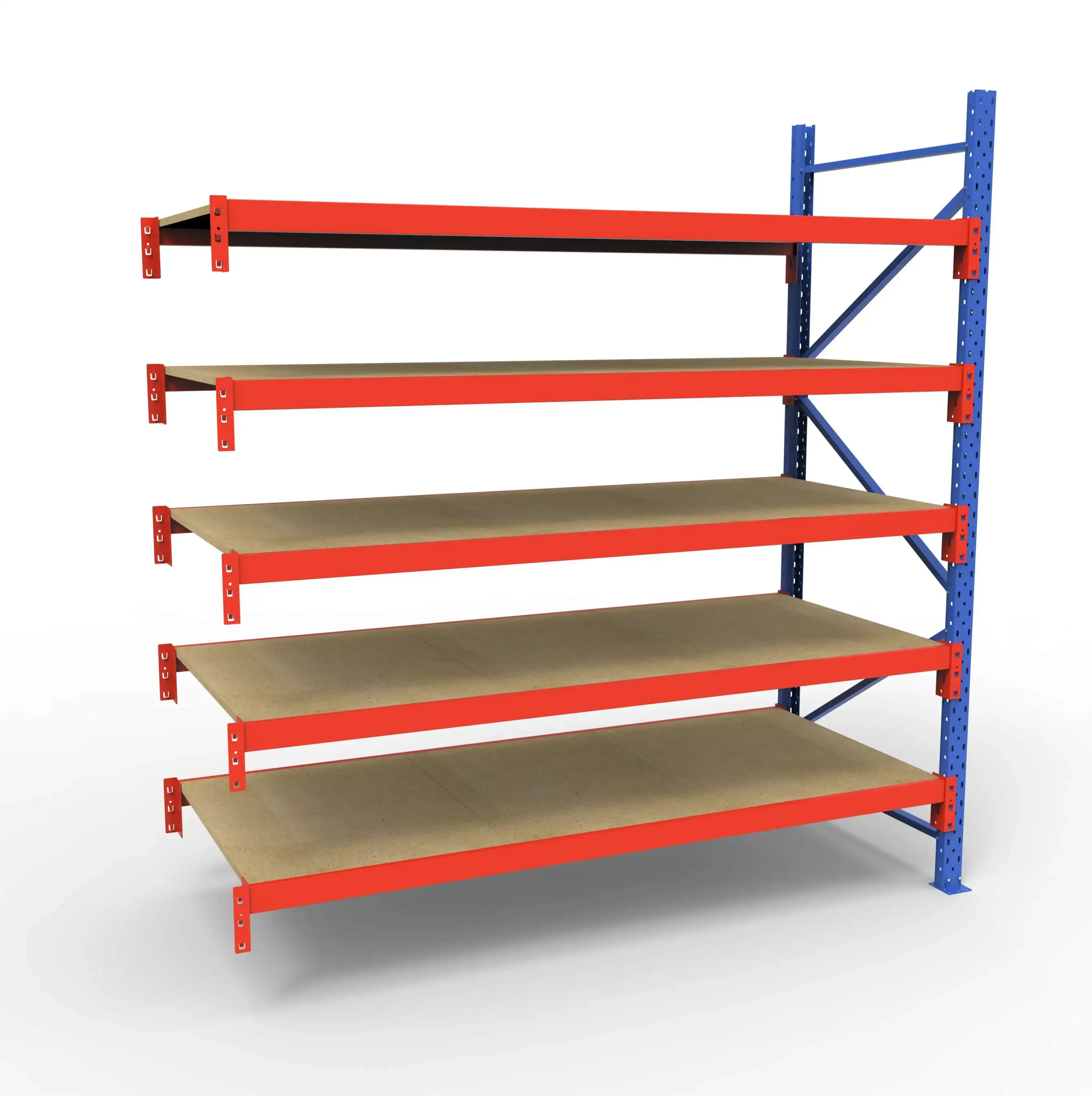 Lagerreol tilbygningsfag | 5 Lag | 180cm Vanger | H�jde: 200cm | Dybde: 80cm