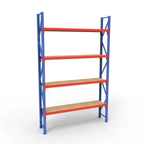 Komplet Lagerreol | 1 Fag | 4 Lag | 180cm Vanger | H�jde: 300cm | Dybde: 40cm