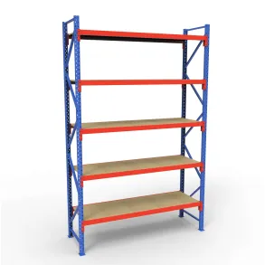 Komplet Lagerreol | 1 Fag | 5 Lag | 180cm Vanger | H�jde: 300cm | Dybde: 40cm
