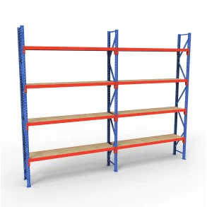 Komplet Lagerreol | 2 Fag | 4 Lag | 180cm Vanger | H�jde: 300cm | Dybde: 40cm