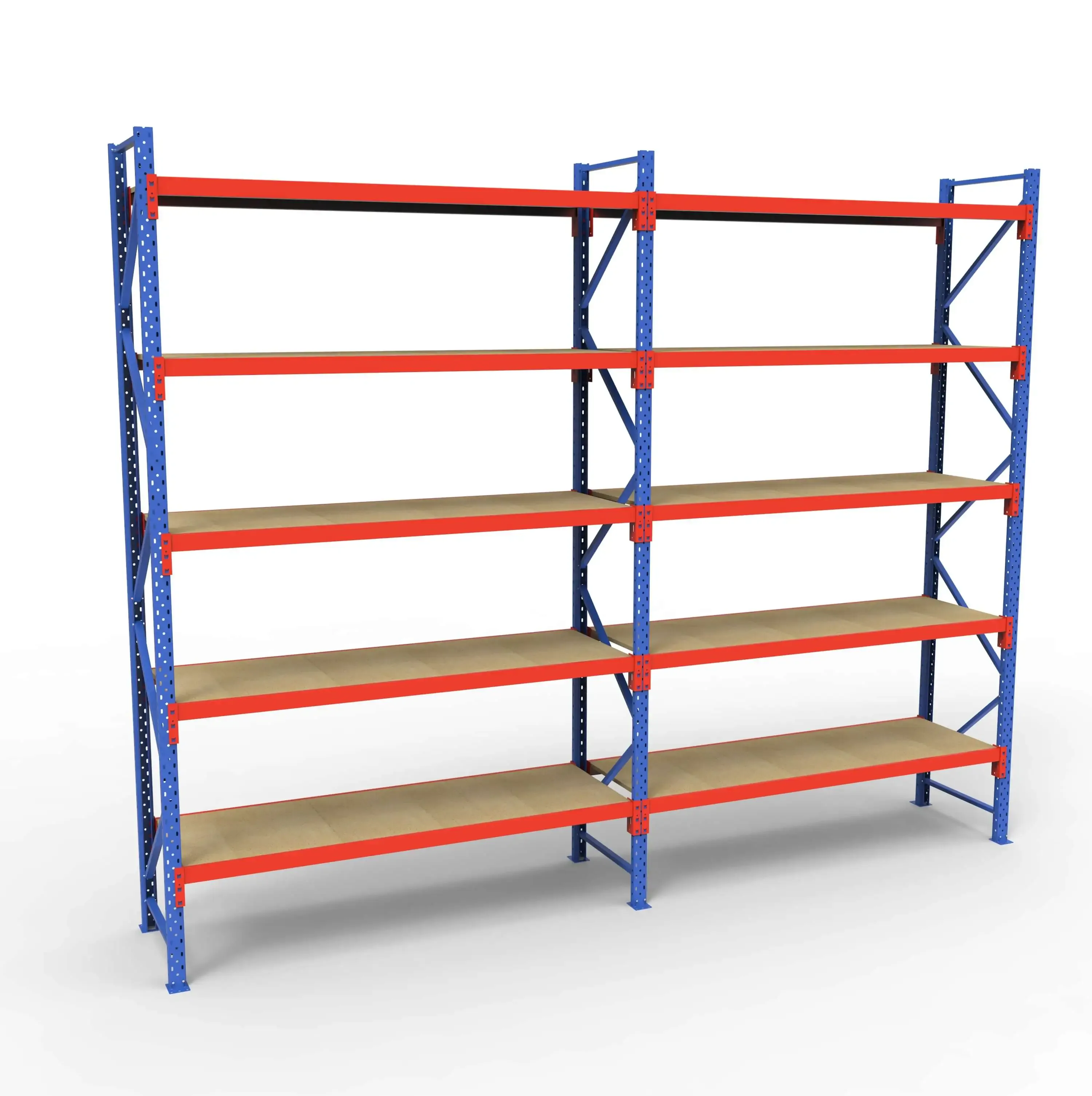 Komplet Lagerreol | 2 Fag | 5 Lag | 180cm Vanger | Hjde: 300cm | Dybde: 60cm
