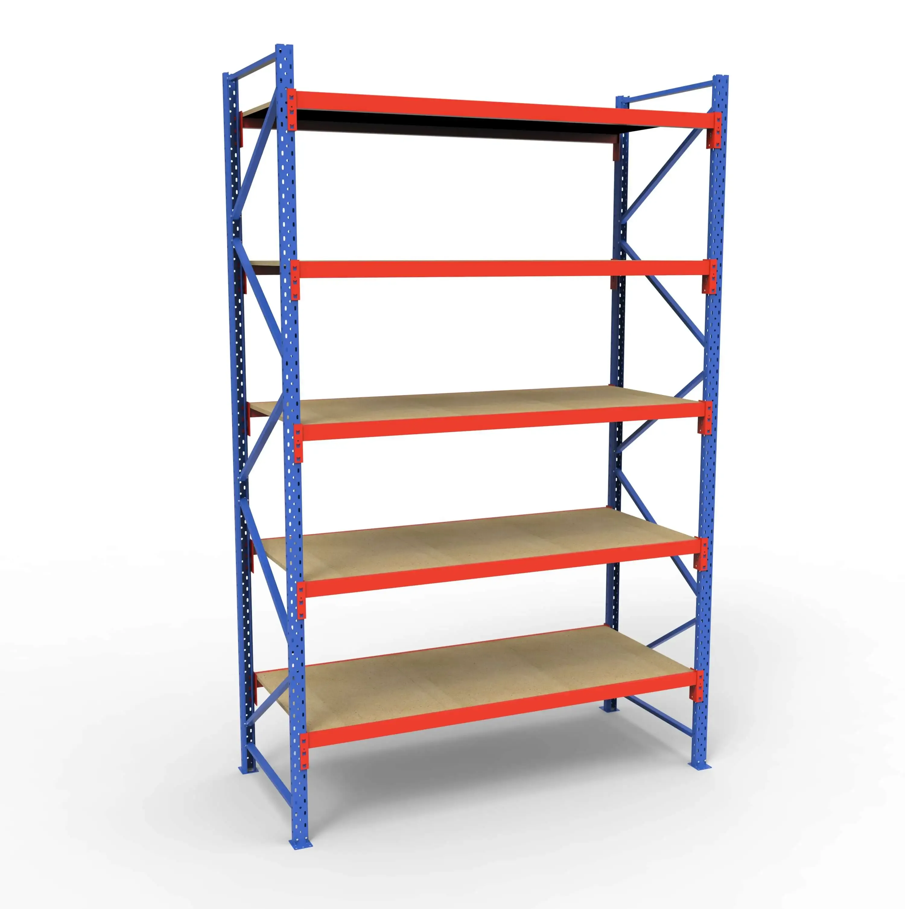 Komplet Lagerreol | 1 Fag | 5 Lag | 180cm Vanger | H�jde: 300cm | Dybde: 80cm