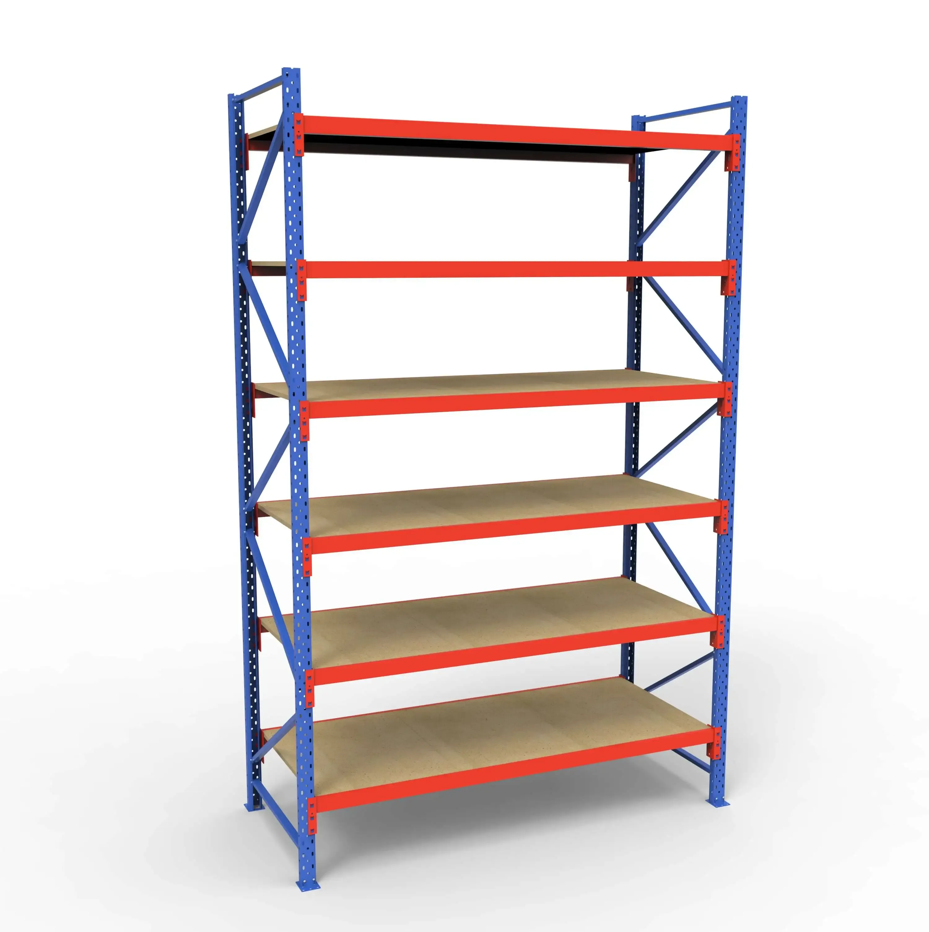 Komplet Lagerreol | 1 Fag | 6 Lag | 180cm Vanger | H�jde: 300cm | Dybde: 80cm