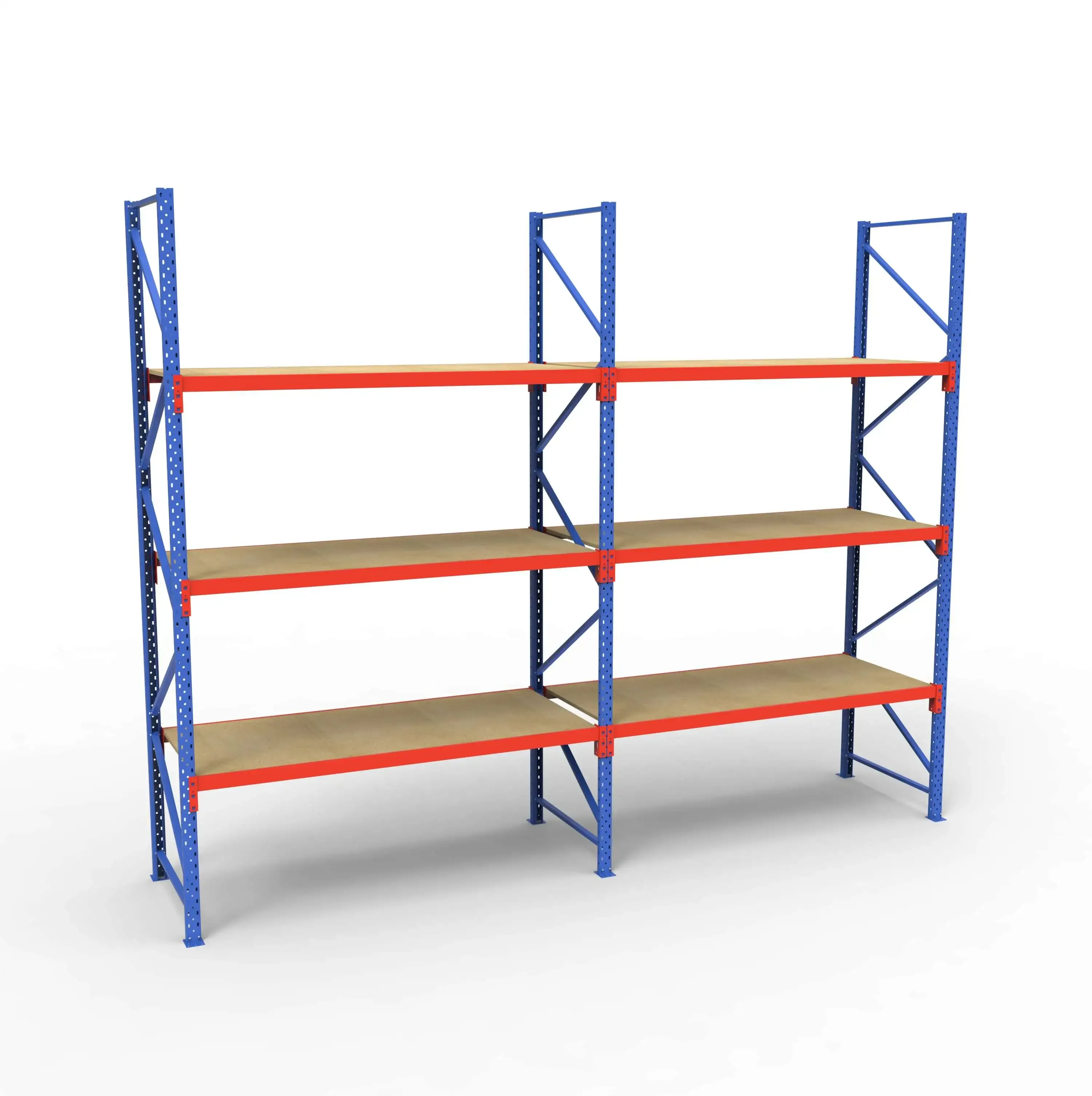 Komplet Lagerreol | 2 Fag | 3 Lag | 180cm Vanger | H�jde: 300cm | Dybde: 80cm