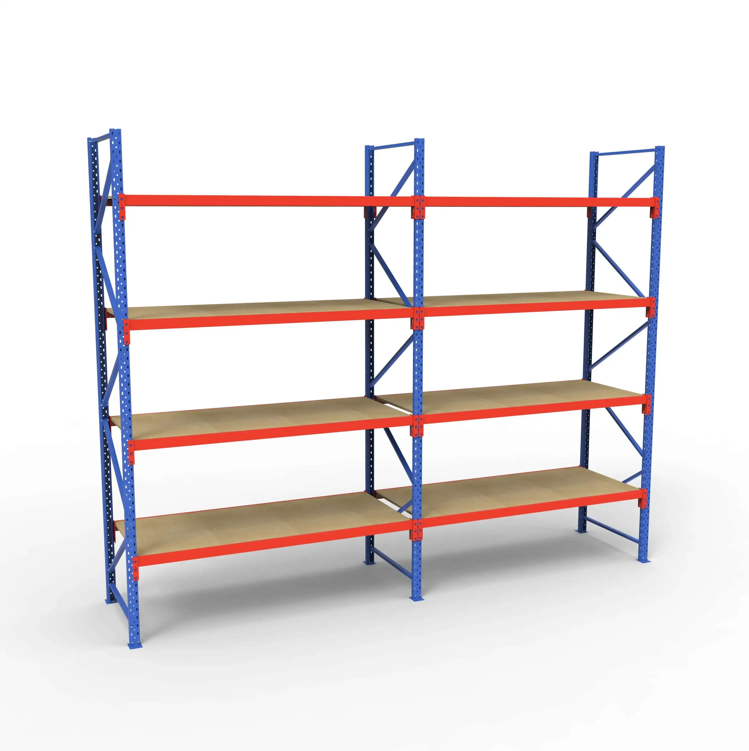 Komplet Lagerreol | 2 Fag | 4 Lag | 180cm Vanger | H�jde: 300cm | Dybde: 80cm