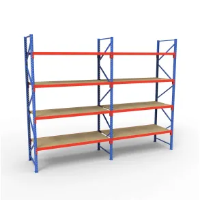 Komplet Lagerreol | 2 Fag | 4 Lag | 180cm Vanger | H�jde: 300cm | Dybde: 80cm