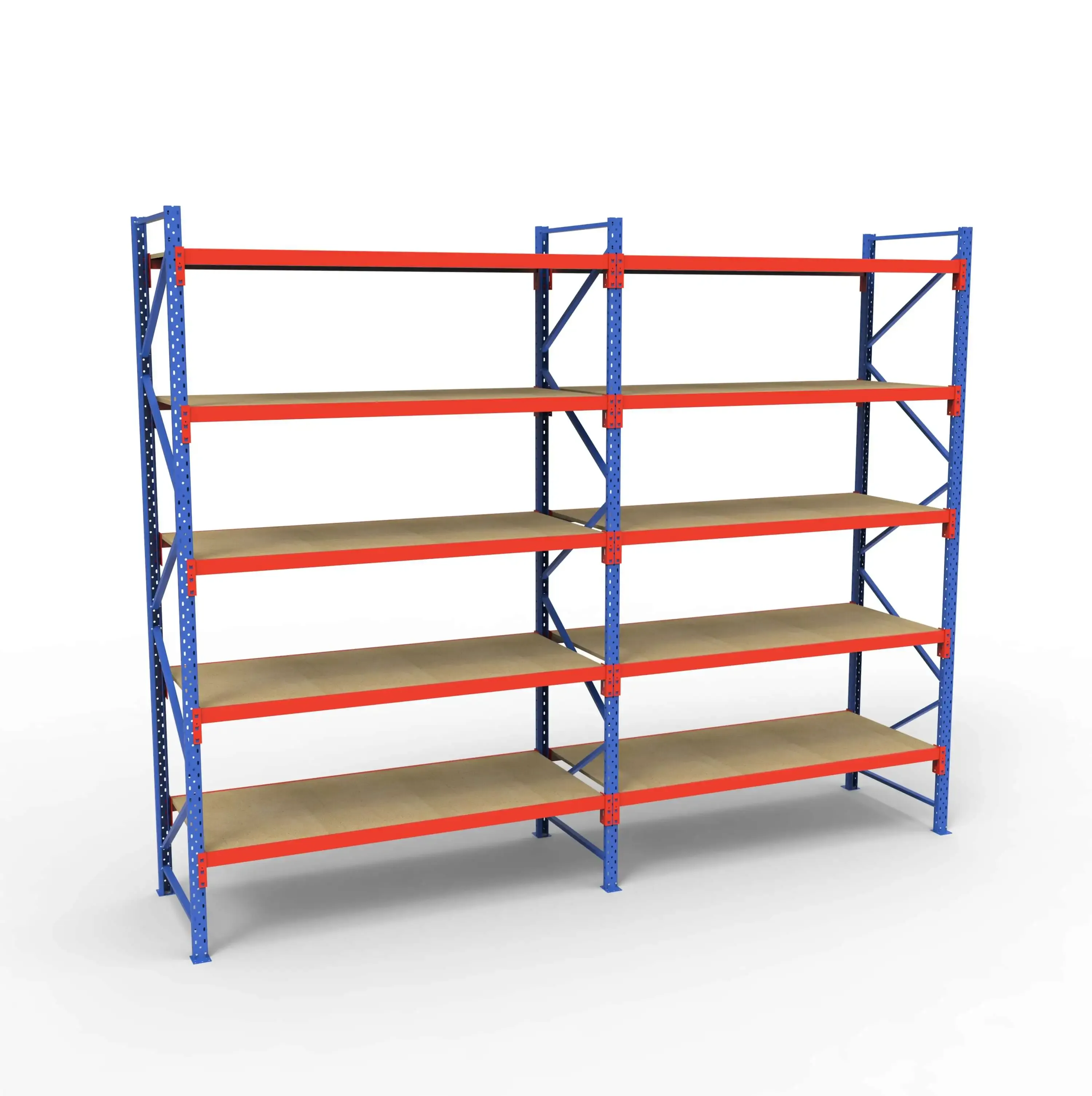 Komplet Lagerreol | 2 Fag | 5 Lag | 180cm Vanger | H�jde: 300cm | Dybde: 80cm