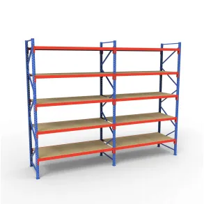 Komplet Lagerreol | 2 Fag | 5 Lag | 180cm Vanger | H�jde: 300cm | Dybde: 80cm