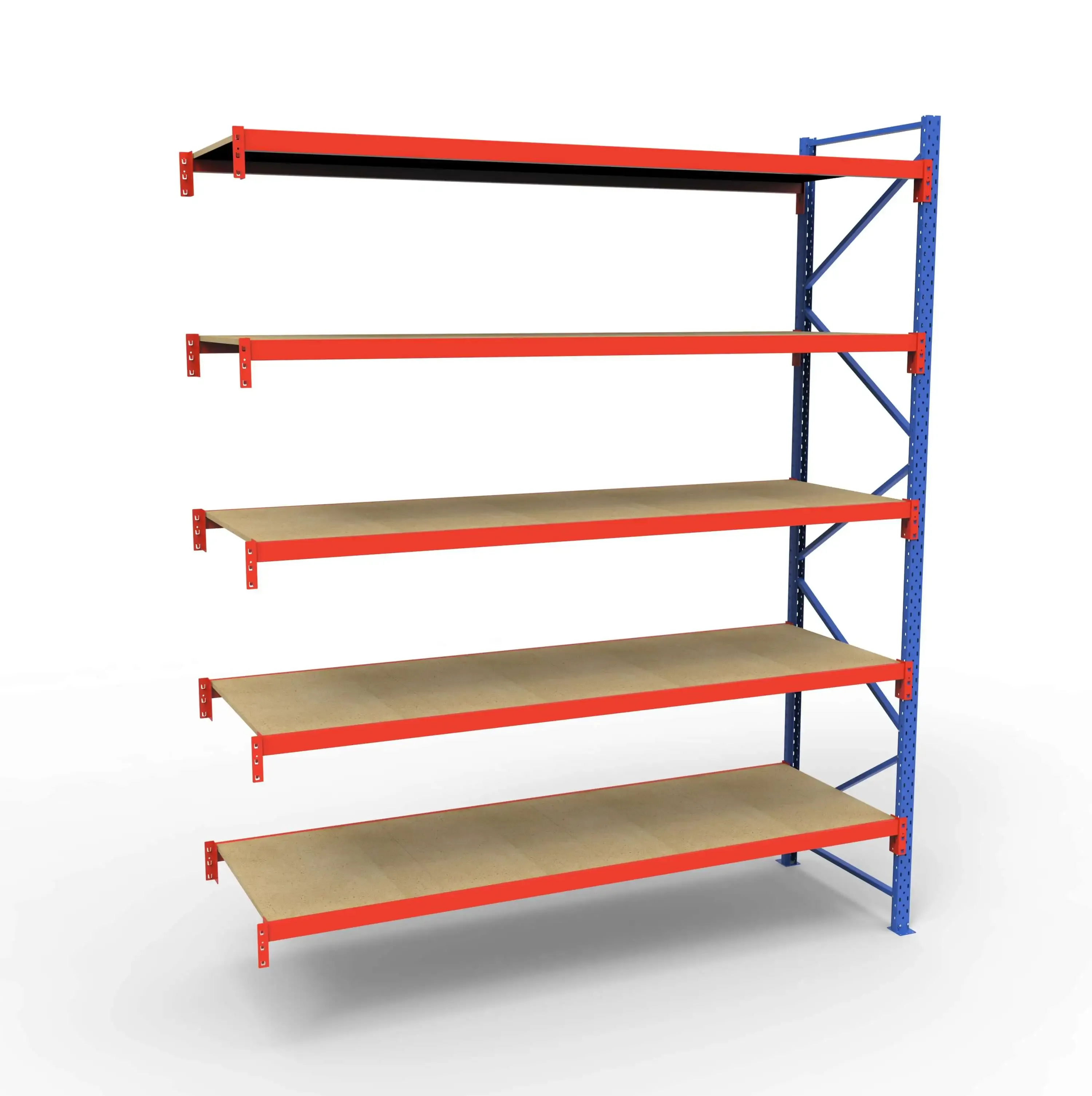 Lagerreol tilbygningsfag | 5 Lag | 240cm Vanger | H�jde: 300cm | Dybde: 80cm
