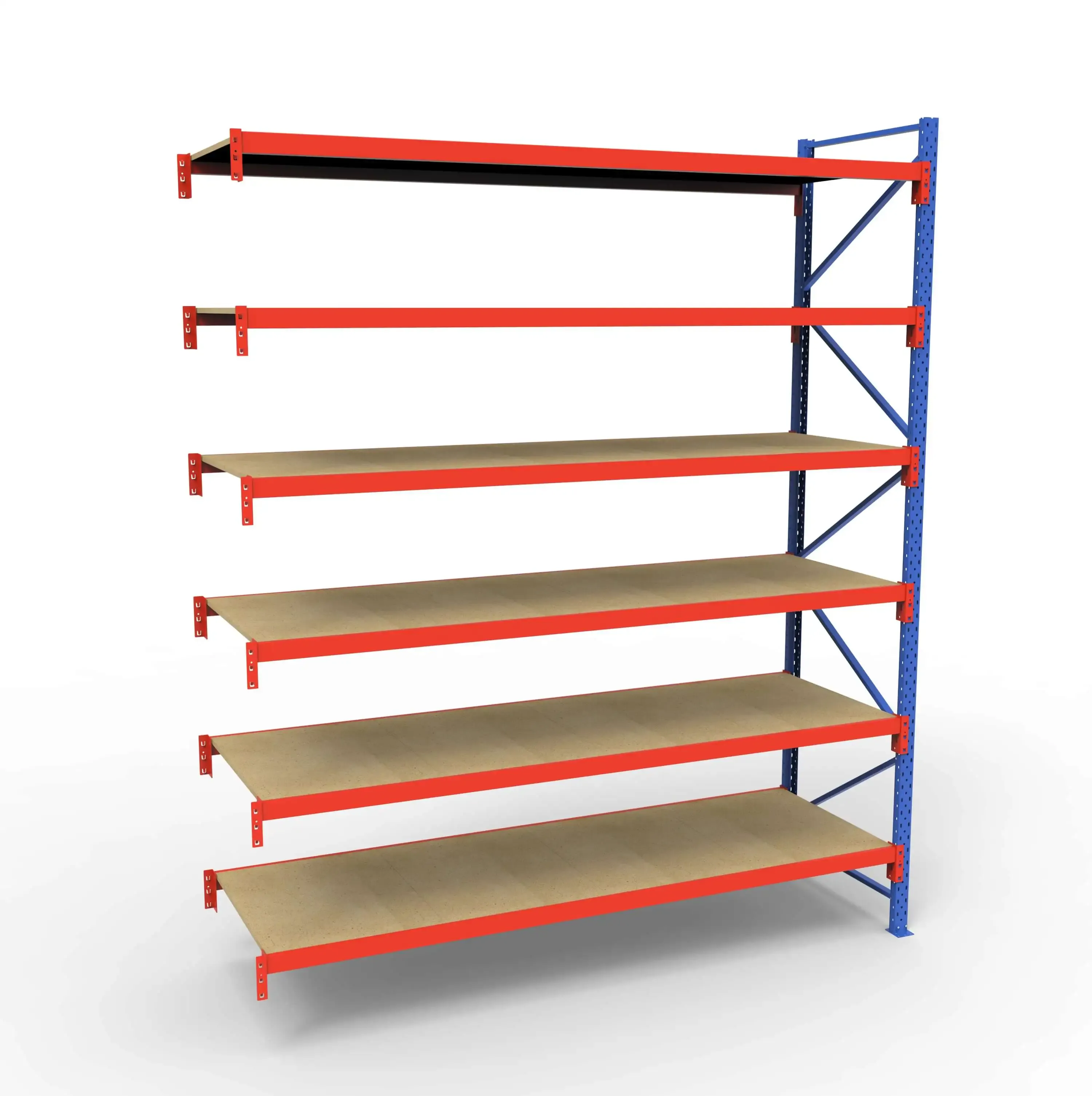 Lagerreol tilbygningsfag | 6 Lag | 240cm Vanger | H�jde: 300cm | Dybde: 80cm