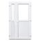 Dubbeldörr i plast - ½ glas ½ panel 151 x 188