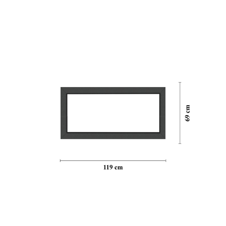 Fast f&ouml;nster PVC Antracit 119 x 69 cm