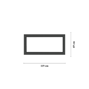 Fast f&ouml;nster PVC Antracit 119 x 69 cm