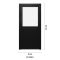 Förrdsdörrar antracit PVC - 1/2 Klarglas 95 x 212